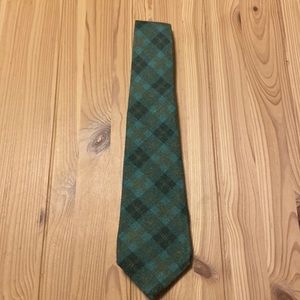 Kiton Green Wool tie